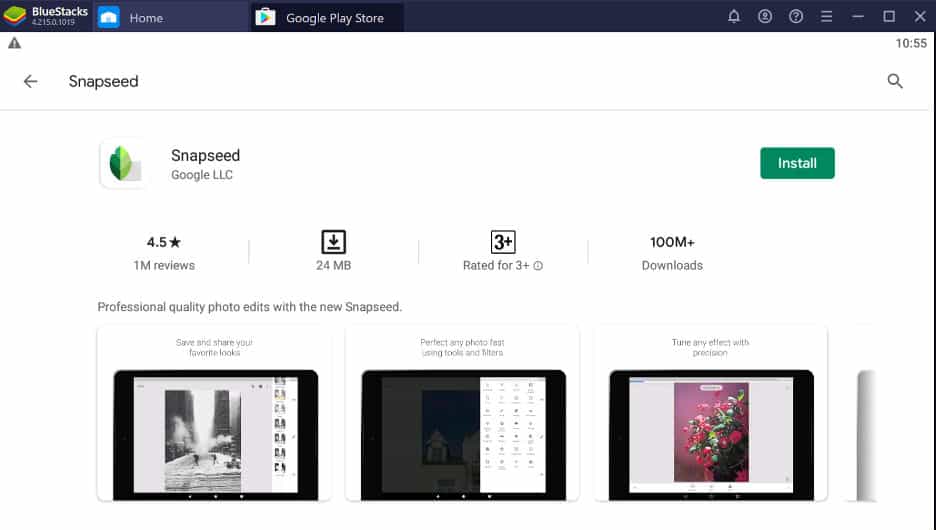 official download site for snapseed for windows 10