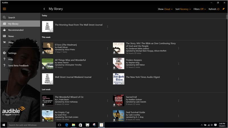 audible windows 10 download