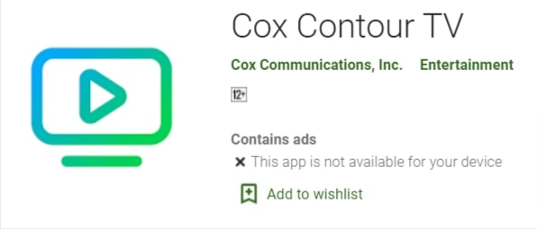 install the Cox Contour app