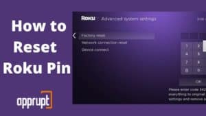 how to reset pin on roku
