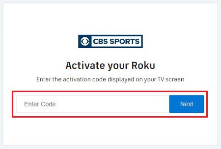 cbs sports roku code not working