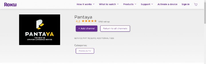 add pantaya app on roku
