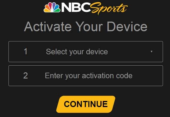 activate NBC Sports on roku