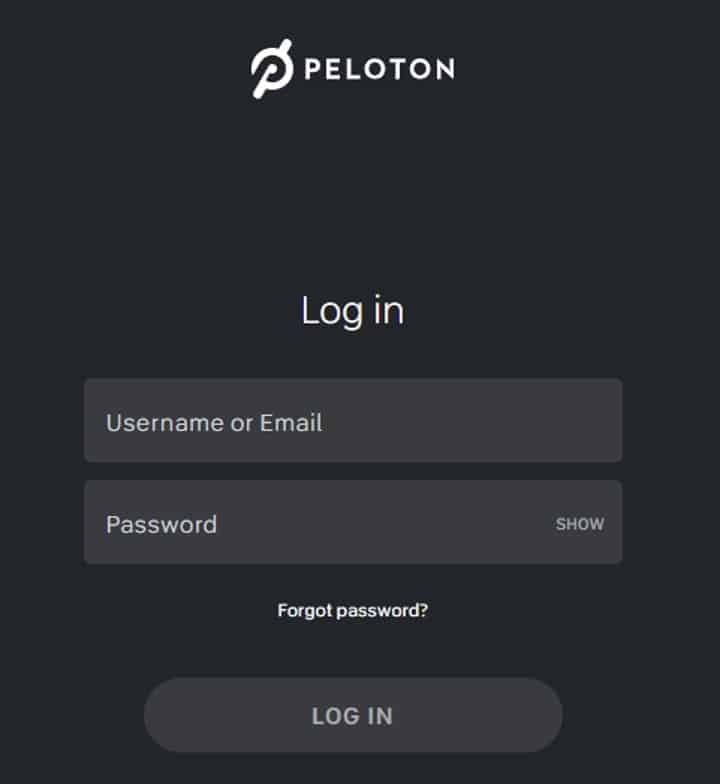 login to peloton app