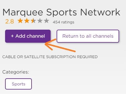 Add Marquee Sports Network