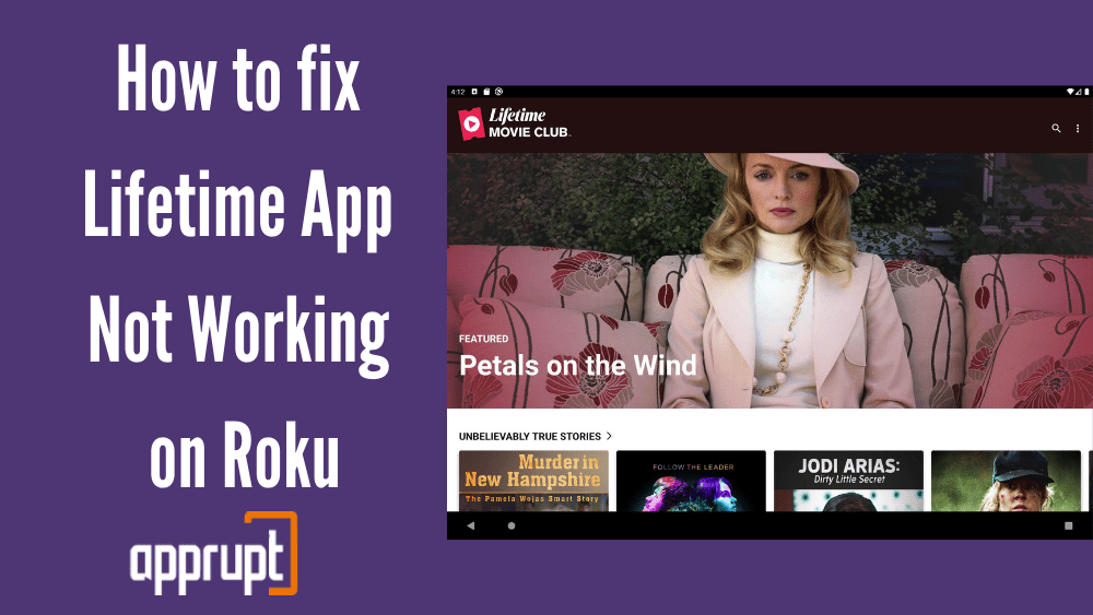 How to fix 
Lifetime App 
Not Working 
on Roku