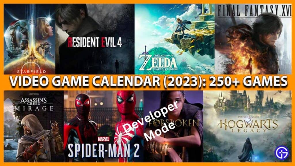 2023 Video Game Release Date Calendar